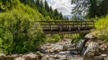 Gebirgsbach / Falggasanerbach im Arztal, Ellbögen, Tirol, Österreich