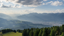 Blick vom Patscherkofel nach Innsbruck, Tirol, Österreich