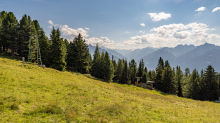 Skilift, Skiabfahrt im Sommer / Patscherkofel, Tirol, Österreich