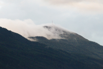 Patscherkofel im Nebel, Tirol, Österreich