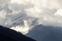 Wintereinbruch im Gebirge / Nockspitze oder Saile, Stubaier Alpen, Tirol, Österreich