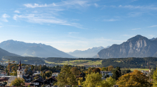 Blick von Igls in das Inntal / Innsbruck, Tirol, Österreich