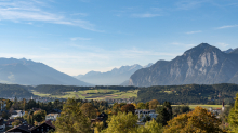 Blick von Igls in das Inntal / Innsbruck, Tirol, Österreich