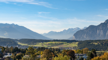 Blick von Igls in das Inntal / Innsbruck, Tirol, Österreich