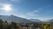 Blick von Igls in das Inntal / Innsbruck, Tirol, Österreich