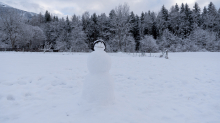 Schneemann / Igls, Innsbruck, Tirol, Österreich