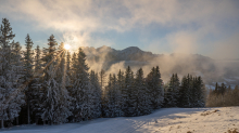 Blick vom Patscherkofel zur Nockspitze oder Saile, Stubaier Alpen, Tirol, Österreich