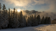 Blick vom Patscherkofel zur Nockspitze oder Saile, Stubaier Alpen, Tirol, Österreich