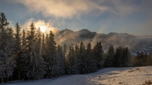 Blick vom Patscherkofel zur Nockspitze oder Saile, Stubaier Alpen, Tirol, Österreich