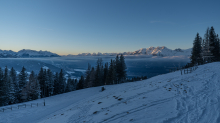 Blick vom Patscherkofel in das Oberinntal, Inntal, Tirol, Österreich