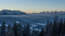 Blick vom Patscherkofel in das Oberinntal, Inntal, Tirol, Österreich