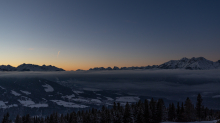 Blick vom Patscherkofel in das Oberinntal, Inntal, Tirol, Österreich