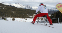 Skibobfahrer / Seefeld, Tirol, Österreich