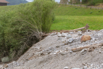 Murenabgang nach Unwetter in Mieders im Stubaital, Stubai, Tirol, Österreich