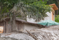 Murenabgang nach Unwetter in Mieders im Stubaital, Stubai, Tirol, Österreich