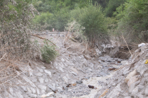 Murenabgang nach Unwetter in Mieders im Stubaital, Stubai, Tirol, Österreich