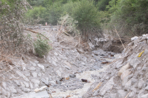 Murenabgang nach Unwetter in Mieders im Stubaital, Stubai, Tirol, Österreich