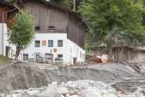 Murenabgang nach Unwetter in Mieders im Stubaital, Stubai, Tirol, Österreich