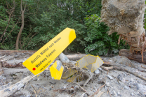 Murenabgang nach Unwetter in Mieders im Stubaital, Stubai, Tirol, Österreich