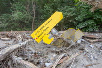 Murenabgang nach Unwetter in Mieders im Stubaital, Stubai, Tirol, Österreich