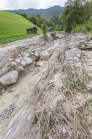 Murenabgang nach Unwetter in Mieders im Stubaital, Stubai, Tirol, Österreich