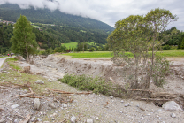 Murenabgang nach Unwetter in Mieders im Stubaital, Stubai, Tirol, Österreich