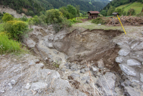 Murenabgang nach Unwetter in Mieders im Stubaital, Stubai, Tirol, Österreich