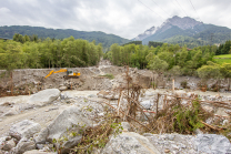 Murenabgang nach Unwetter in Mieders im Stubaital, Stubai, Tirol, Österreich