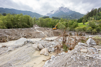 Murenabgang nach Unwetter in Mieders im Stubaital, Stubai, Tirol, Österreich