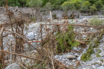 Murenabgang nach Unwetter in Mieders im Stubaital, Stubai, Tirol, Österreich